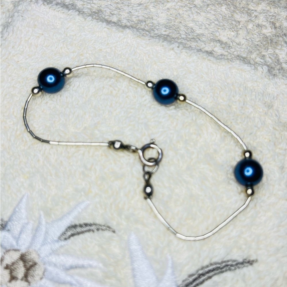 Cultured Pearl & Sterling Bracelet